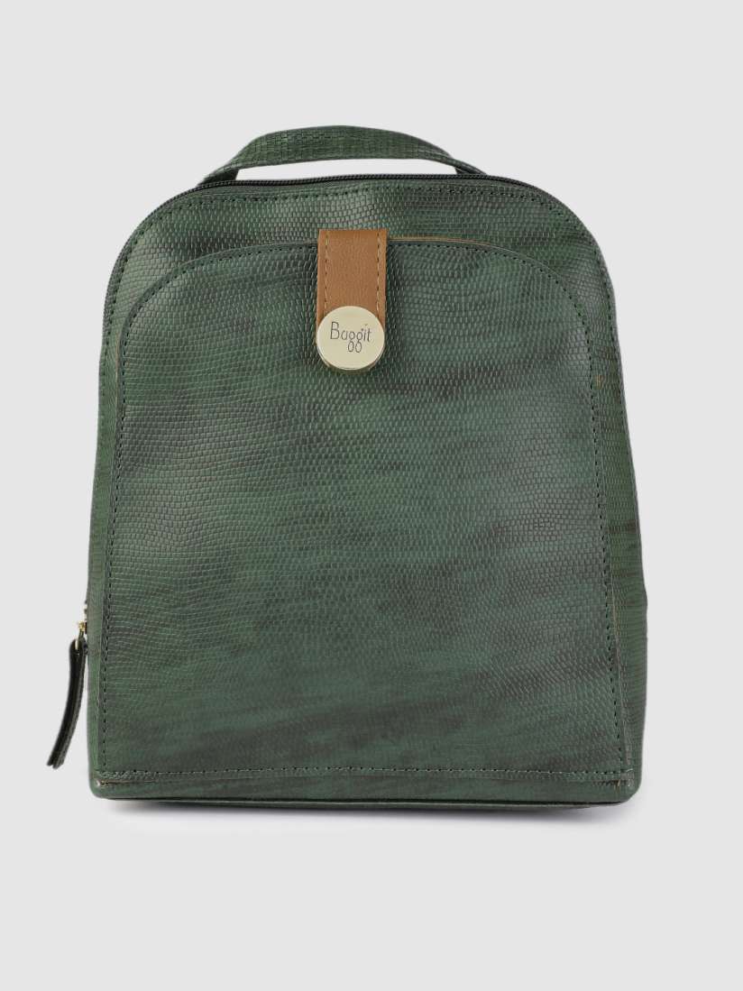 Buy Baggit Women Olive Green Textured Backpack Backpacks for Women 11375638 Myntra