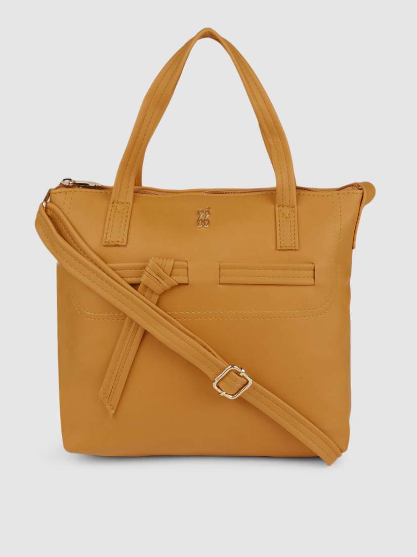 Baggit mustard yellow solid sling bag clearance