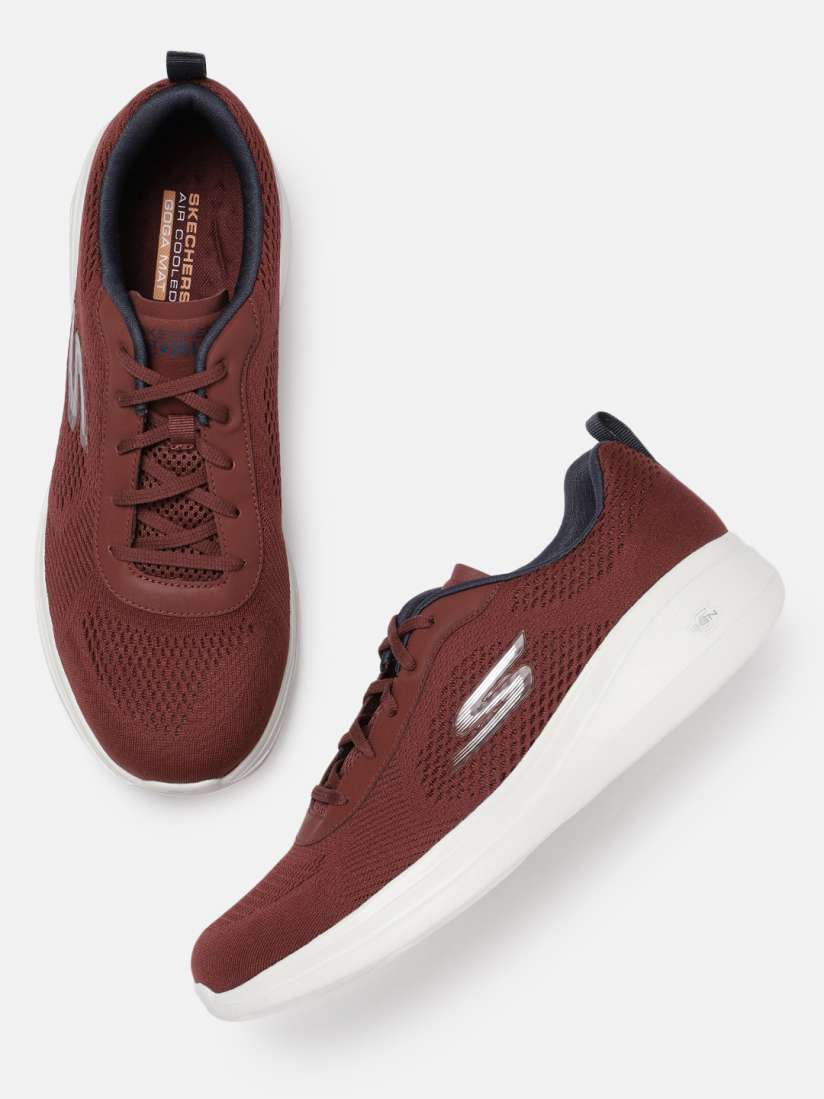 Maroon skechers shoes discount