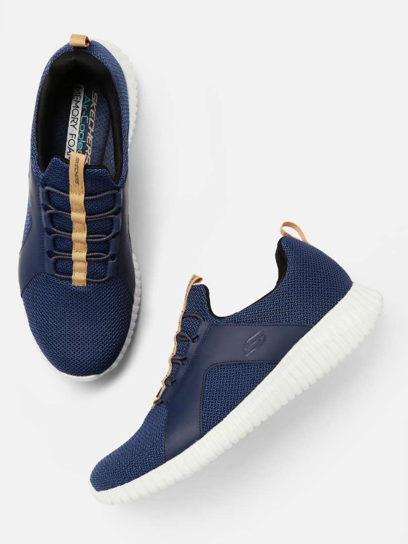 Buy Skechers Men Navy Blue ELITE FLEX DITION Slip On Sneakers Casual Shoes for Men 11376834 Myntra
