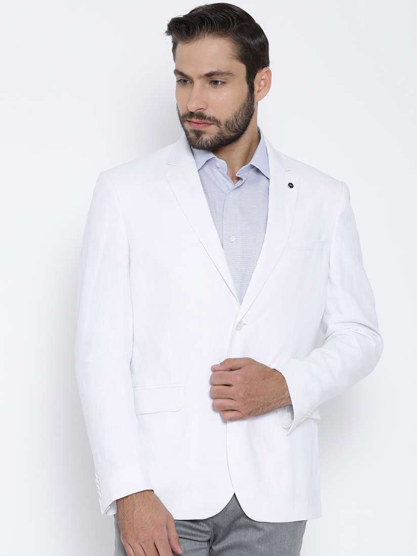 Van heusen white blazer on sale