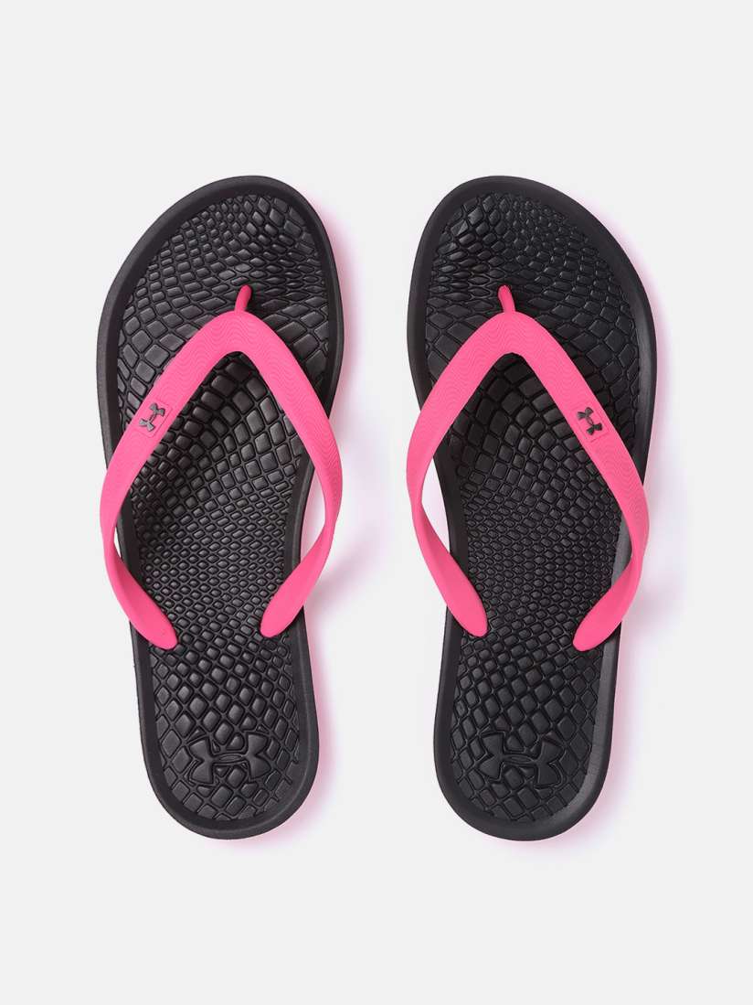 Buy UNDER ARMOUR Women Pink Black Atlantic Dune Textured Thong Flip Flops Flip Flops for Women 11381174 Myntra