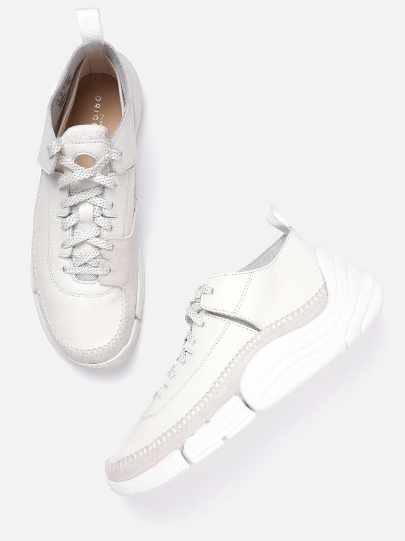 Clarks sneakers mens white best sale