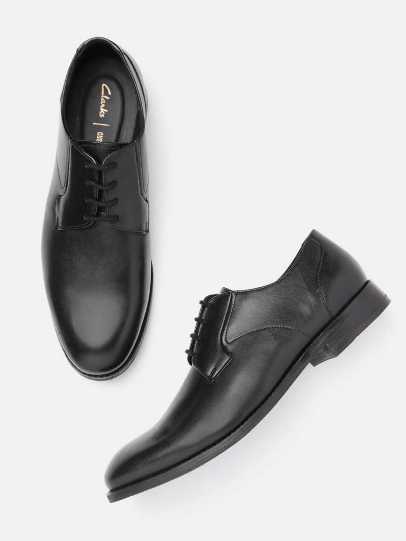 Clarks black formal shoes on sale