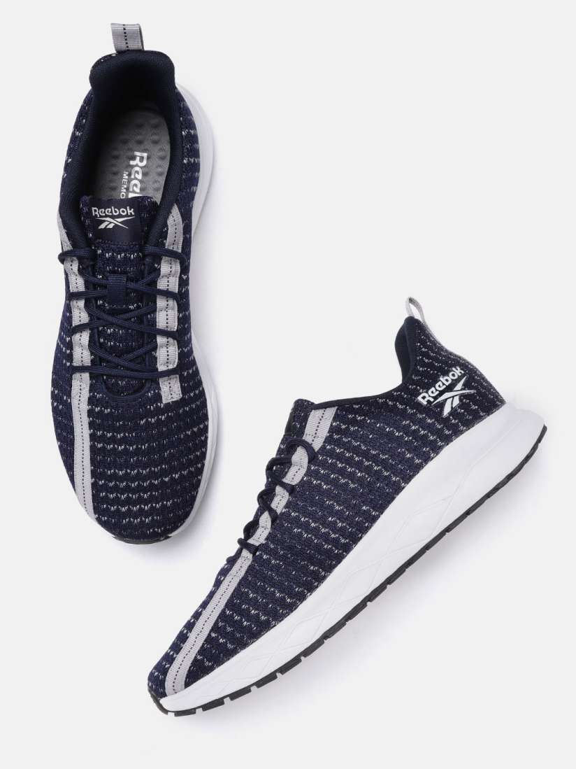 Buy Reebok Men Navy Blue Grey Fury Self Striped Running Shoes Sports Shoes for Men 11382804 Myntra