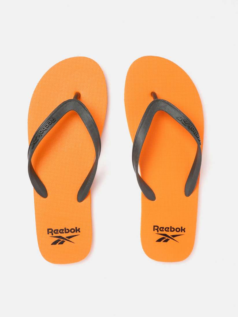 Buy Reebok Men Charcoal Grey Orange Avenger LP Solid Thong Flip Flops Flip Flops for Men 11382946 Myntra