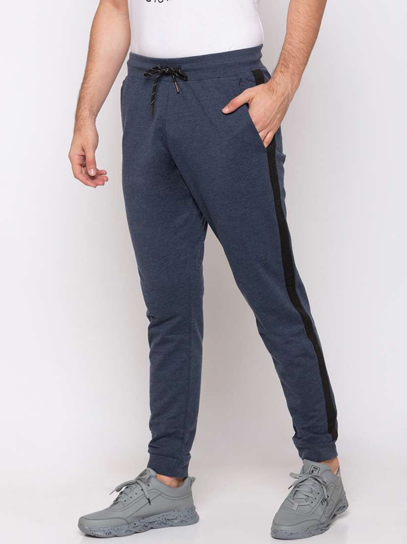 Buy GIORDANO Men Blue Solid Slim Fit Joggers Track Pants for Men 11387898 Myntra
