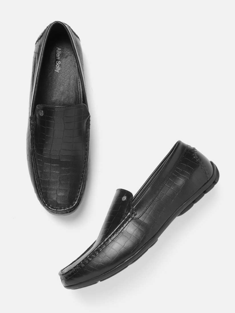 Buy Allen Solly Men Black Croc Textured Leather Driving Shoes Casual Shoes for Men 11390166 Myntra