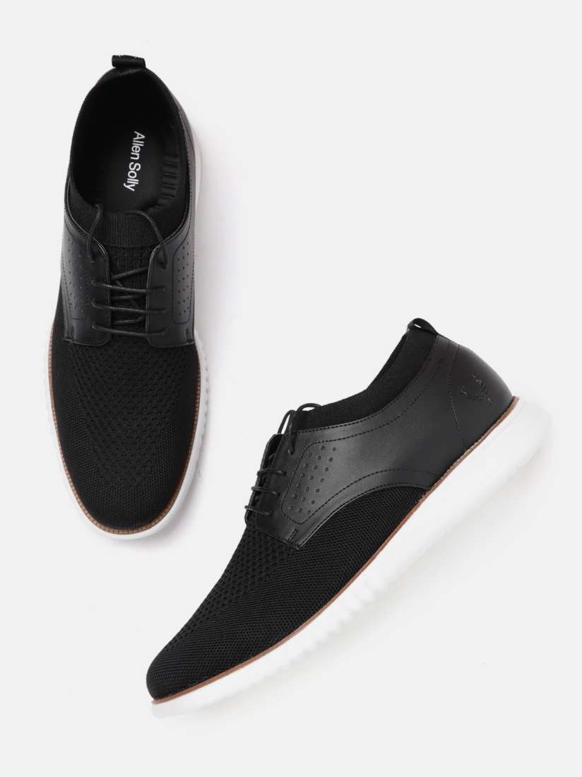 Buy Allen Solly Men Black Woven Design Sneakers Casual Shoes for Men 11390338 Myntra