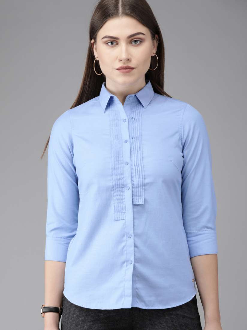 Park avenue women's solid formal shirt clearance