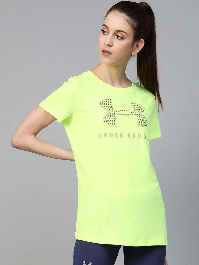 Myntra Under Armour Tech T Shirt Green UNDER ARMOUR Tiger Tech