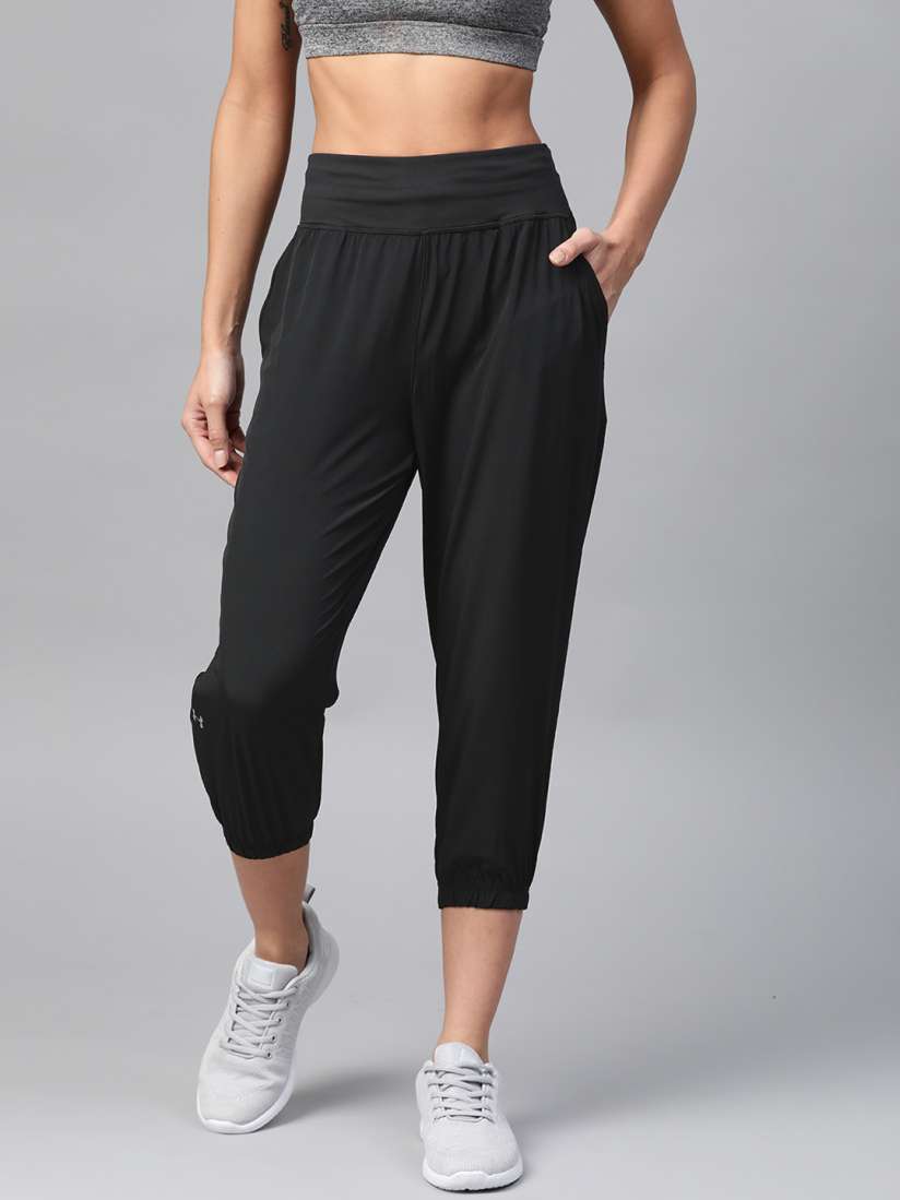 Buy Under Armour Women Black Solid Sunblock Crop Tights Capris for Women 11411386 Myntra