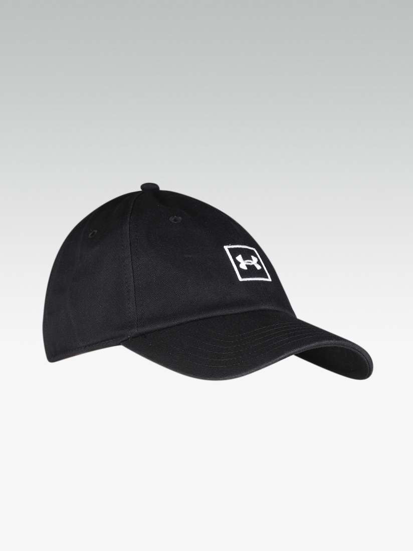 Buy UNDER ARMOUR Men Black Solid Washed Cotton Baseball Cap Caps for Men 11411676 Myntra