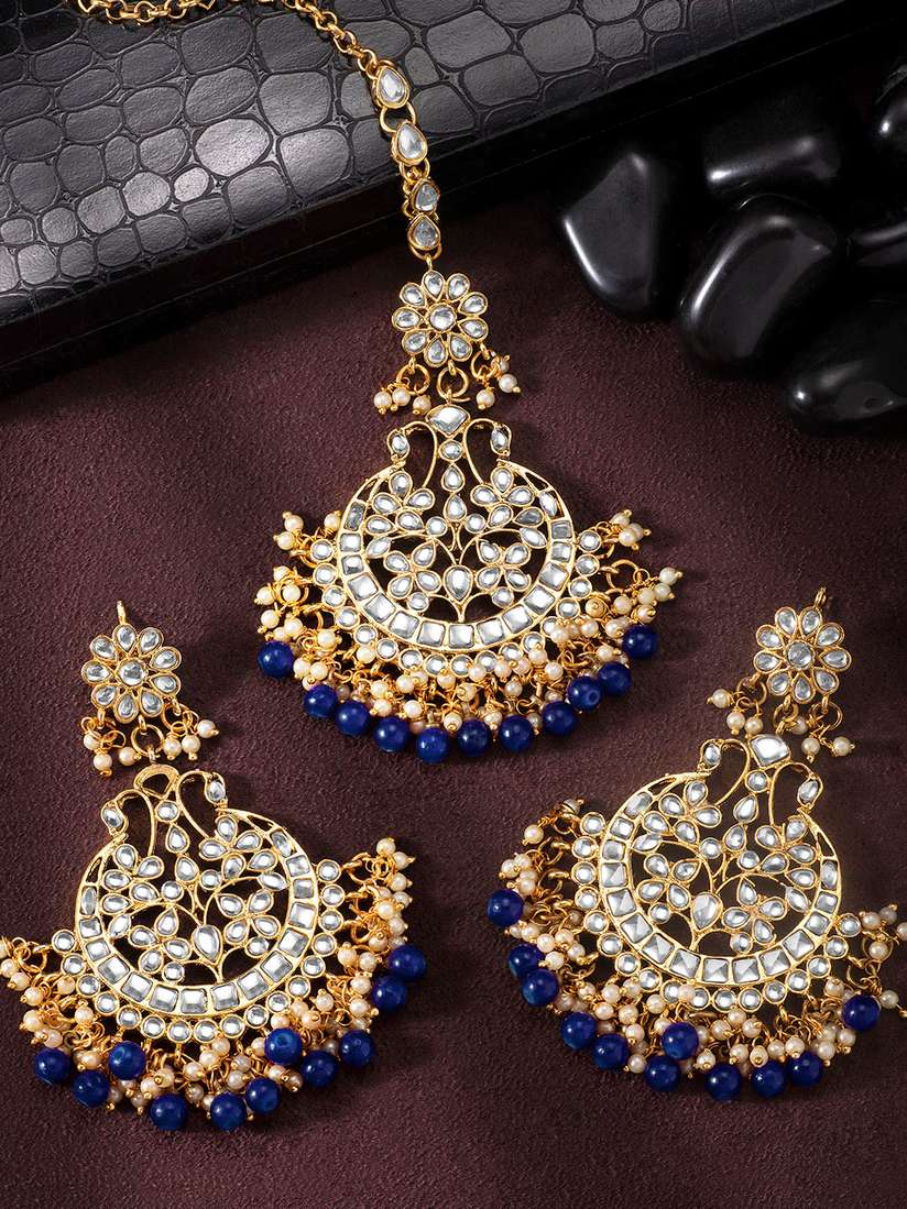 Maang tikka and earrings set myntra cheap