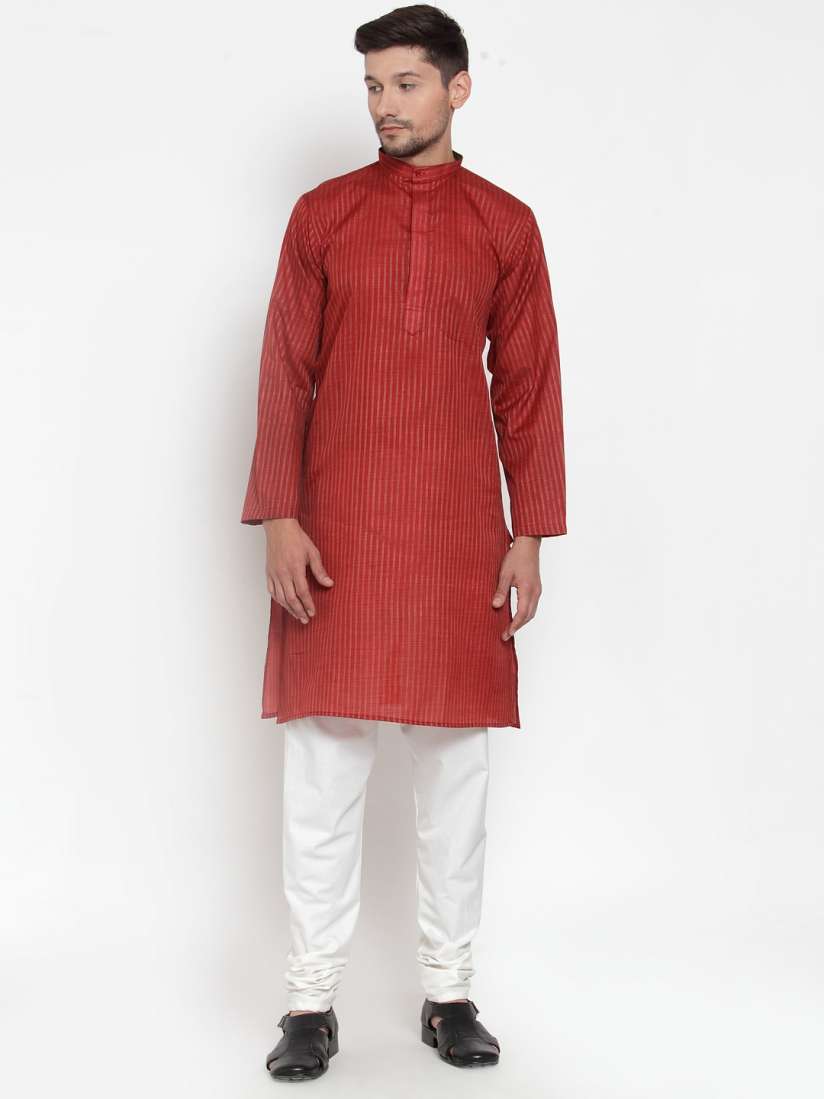 Striped straight kurta sales