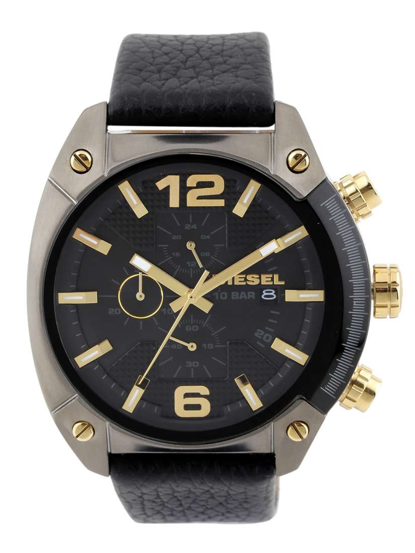 Diesel gold and black watch deals