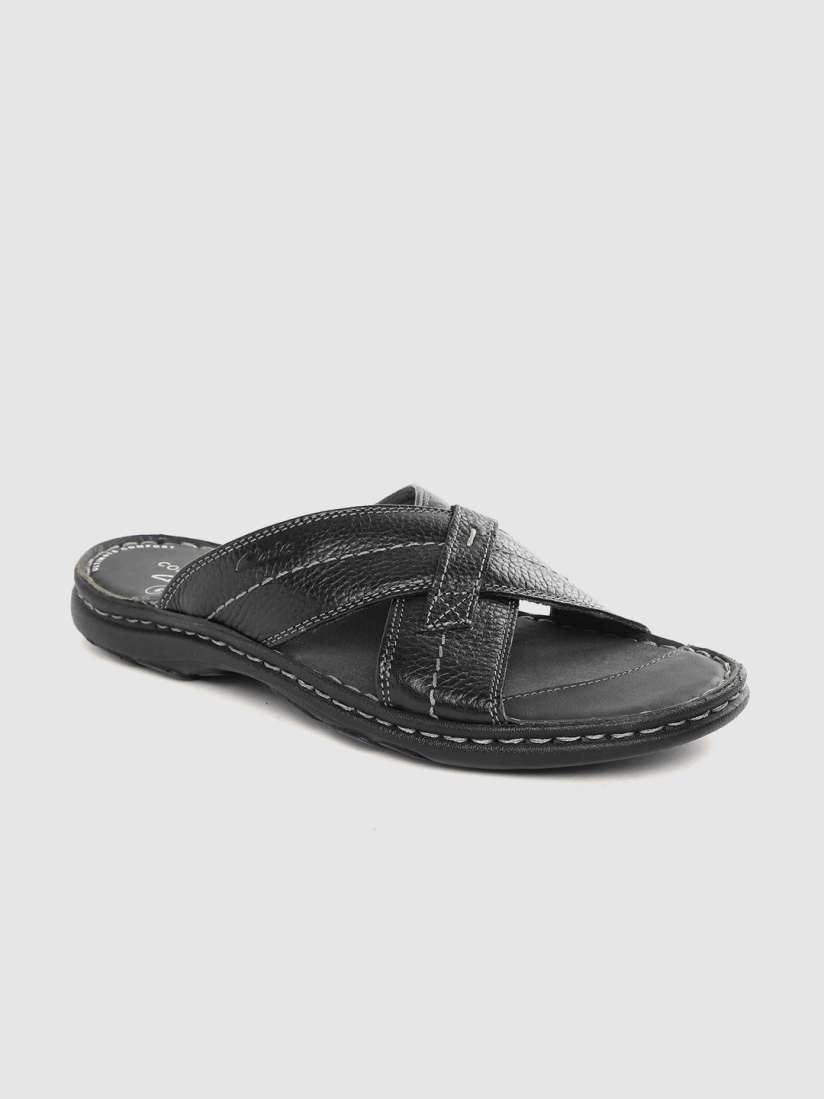 Buy Clarks Men Black Leather Comfort Sandals Sandals for Men 11434756 Myntra