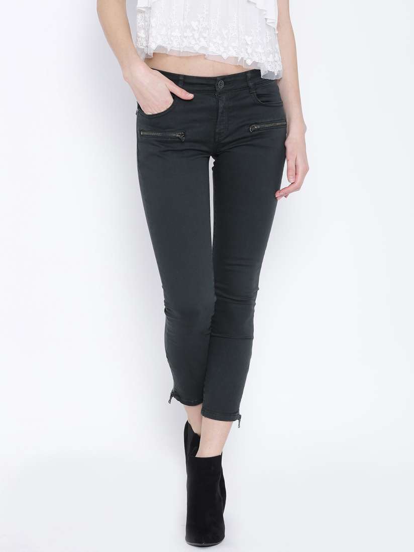 Grey skinny cropped trousers online