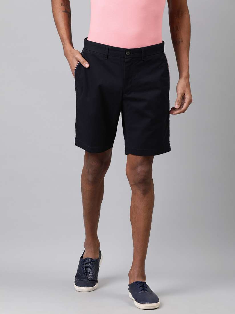 Buy Tommy Hilfiger Men Navy Blue Solid Regular Fit Chino Shorts Shorts for Men 11441528 Myntra