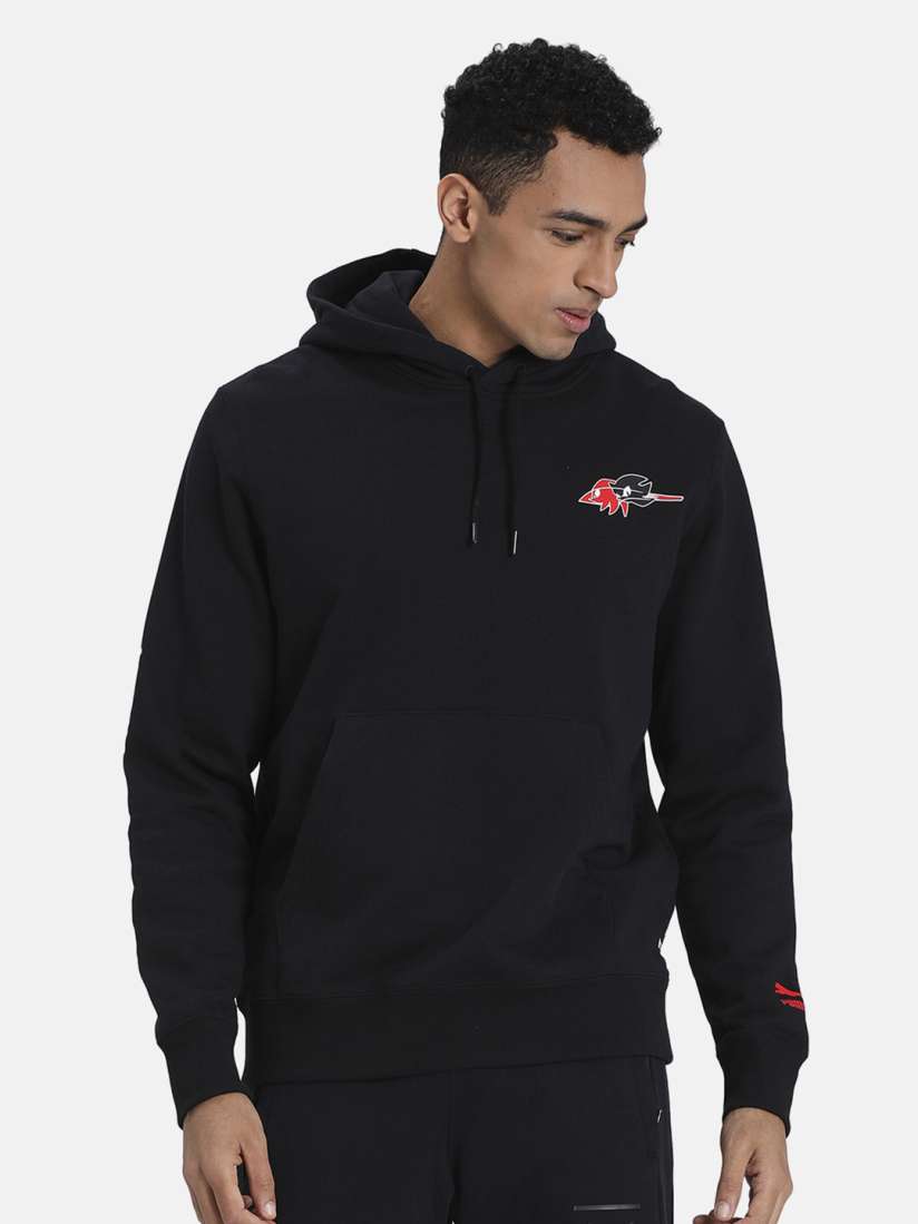 Buy Puma Men Black Printed Puma X Sonic Hoodie Sweatshirts for Men 11451916 Myntra
