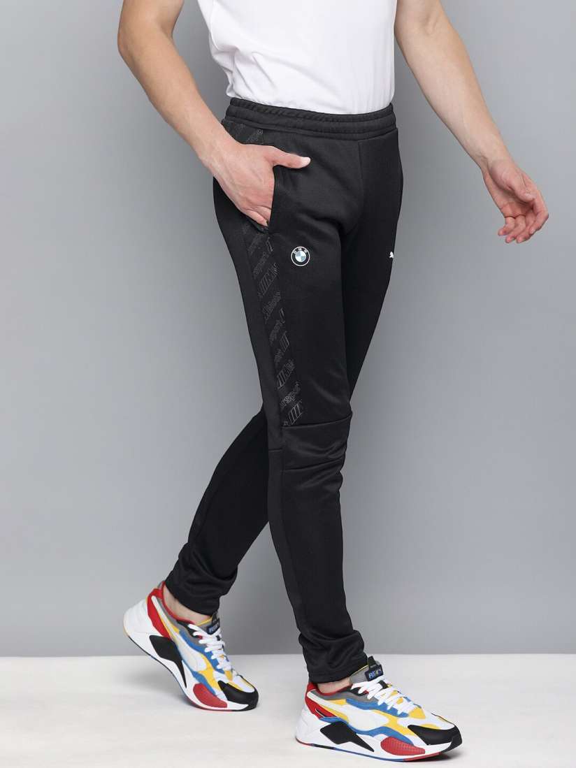 Buy PUMA Motorsport Men Black Straight Fit BMW MMS T7 Solid Motorsports Track Pants with Printed Detailing Track Pants for Men 11452012 Myntra