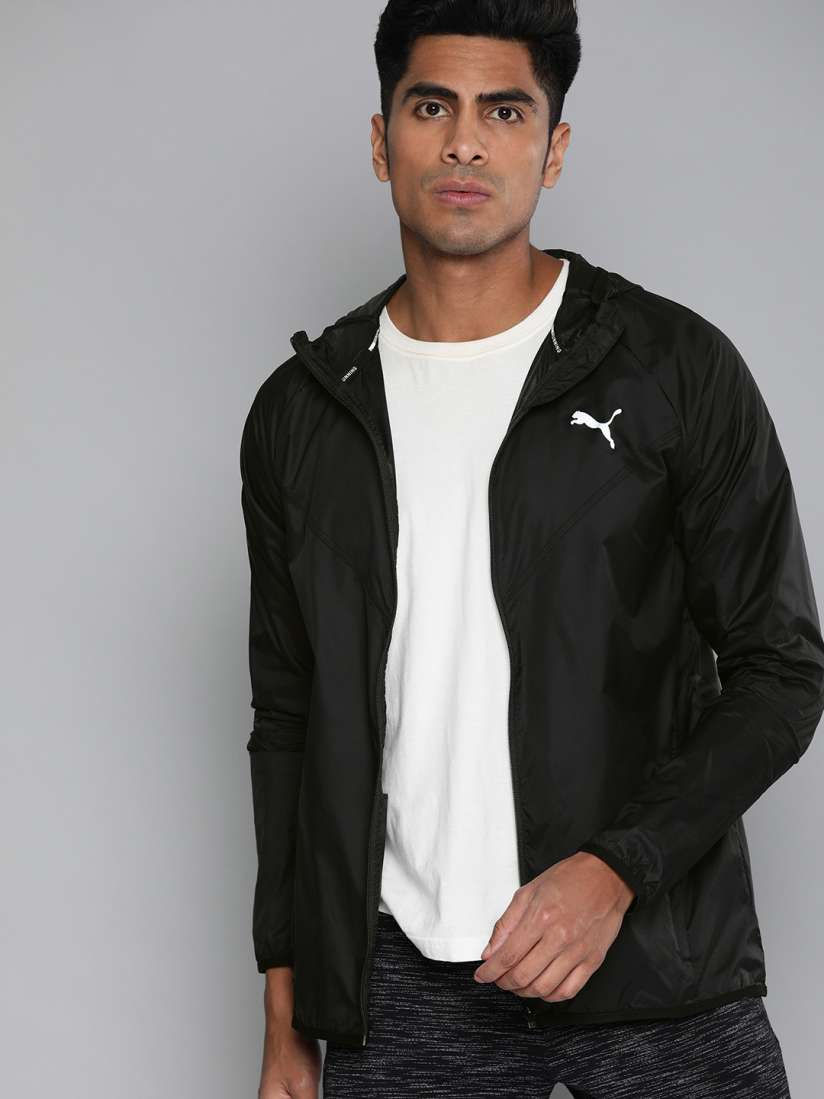 Buy Puma Men Black Solid Last Lap Lightweight Sporty Jacket Jackets for Men 11452184 Myntra