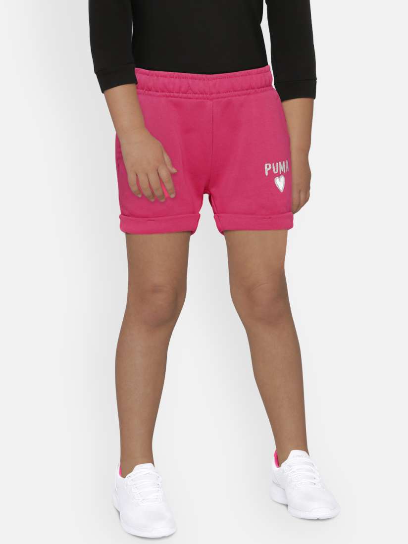 Buy Puma Girls Pink Solid Regular Fit Alpha Shorts Shorts for Girls 11458912 Myntra