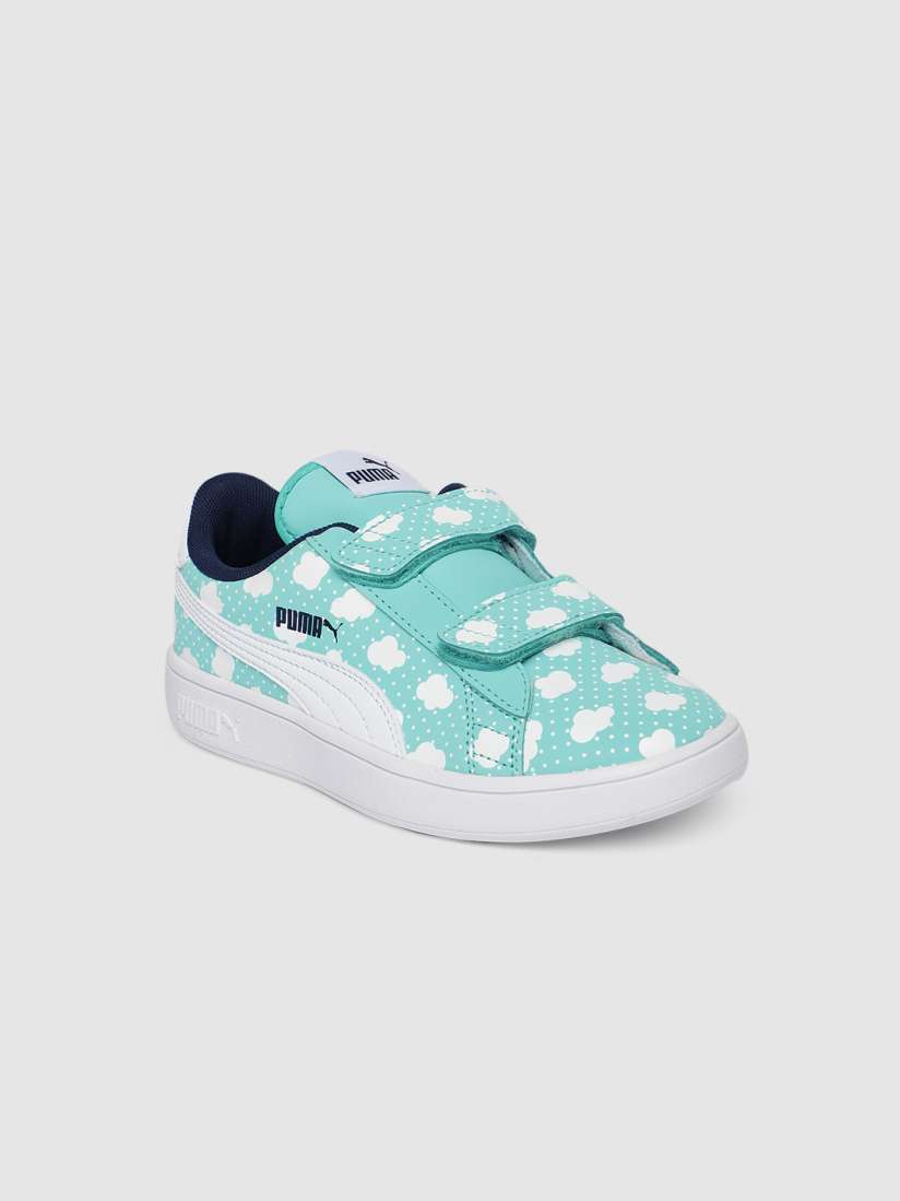 Buy Puma Girls Blue White Printed Smash V2 Cloud Sneakers Casual Shoes for Girls 11460634 Myntra