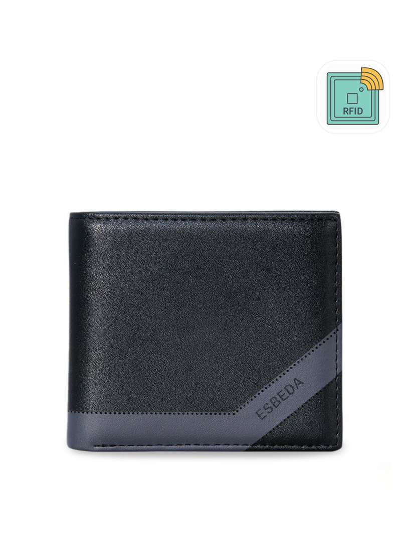 Buy ESBEDA Men Black Solid Two Fold Wallet Wallets for Men 11461506 Myntra
