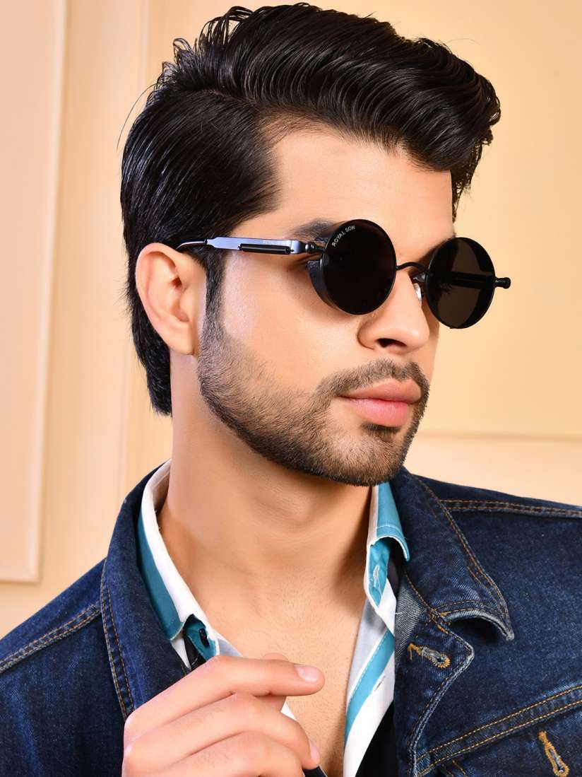 Buy ROYAL SON Unisex Round Polarised UV Protected Sunglasses CHI0084 C2 Sunglasses for Unisex 11464180 Myntra