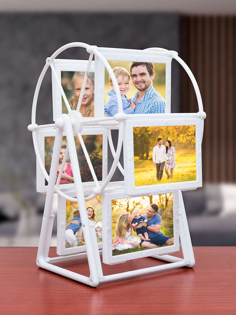 Buy Golden Peacock White Solid Personalised Rotating Wheel Photo Frame Photo Frames for Unisex 11469548 Myntra