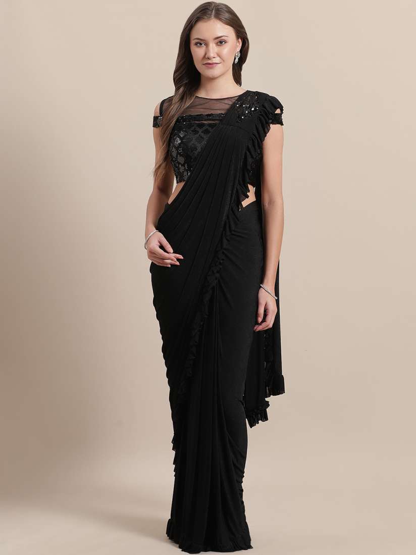 Myntra frill saree shop