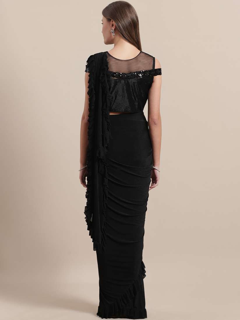 Myntra frill saree shop