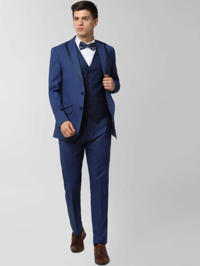 Buy Peter England Men Blue Solid Single Breasted Three Piece Suit Suits for Men 11488348 Myntra