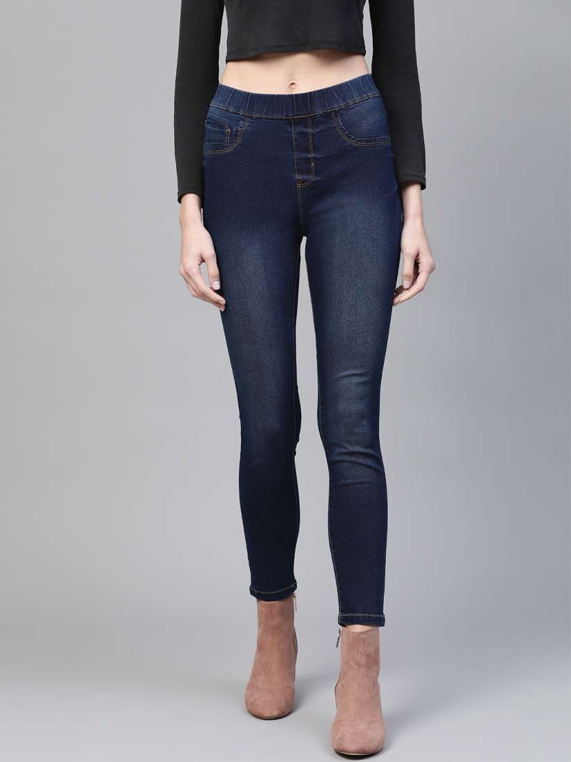 Navy blue treggings best sale