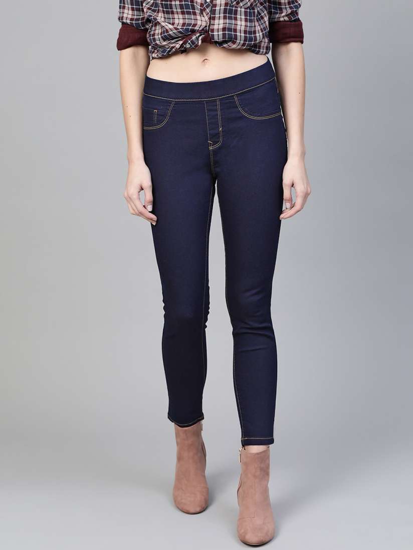 Navy cropped jeggings on sale