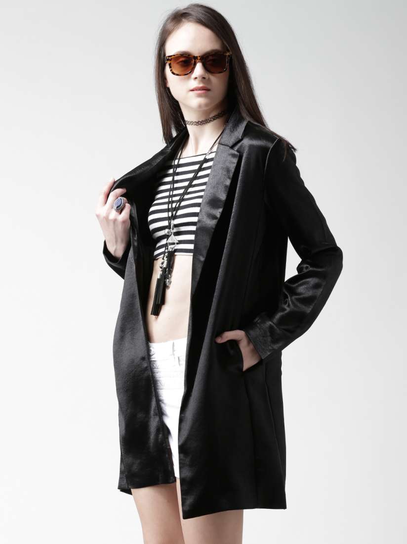 Forever 21 black coat outlet