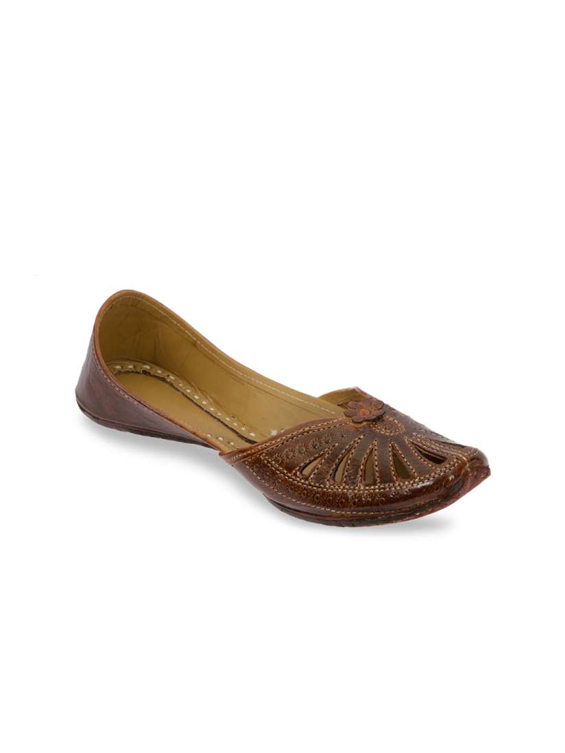 Buy Ta Chic Women Brown Leather Juttis Flats for Women 1151397 Myntra