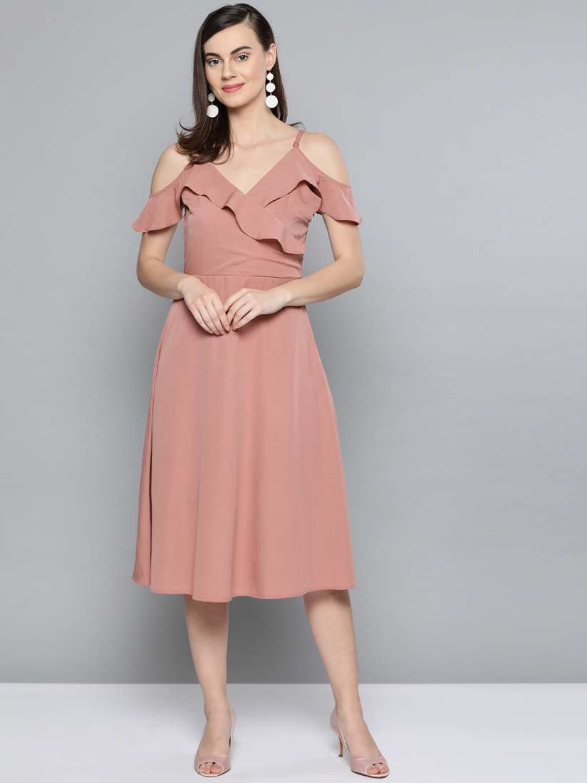 Buy Harpa Women Pink Solid Wrap Dress Dresses for Women 11515042 Myntra