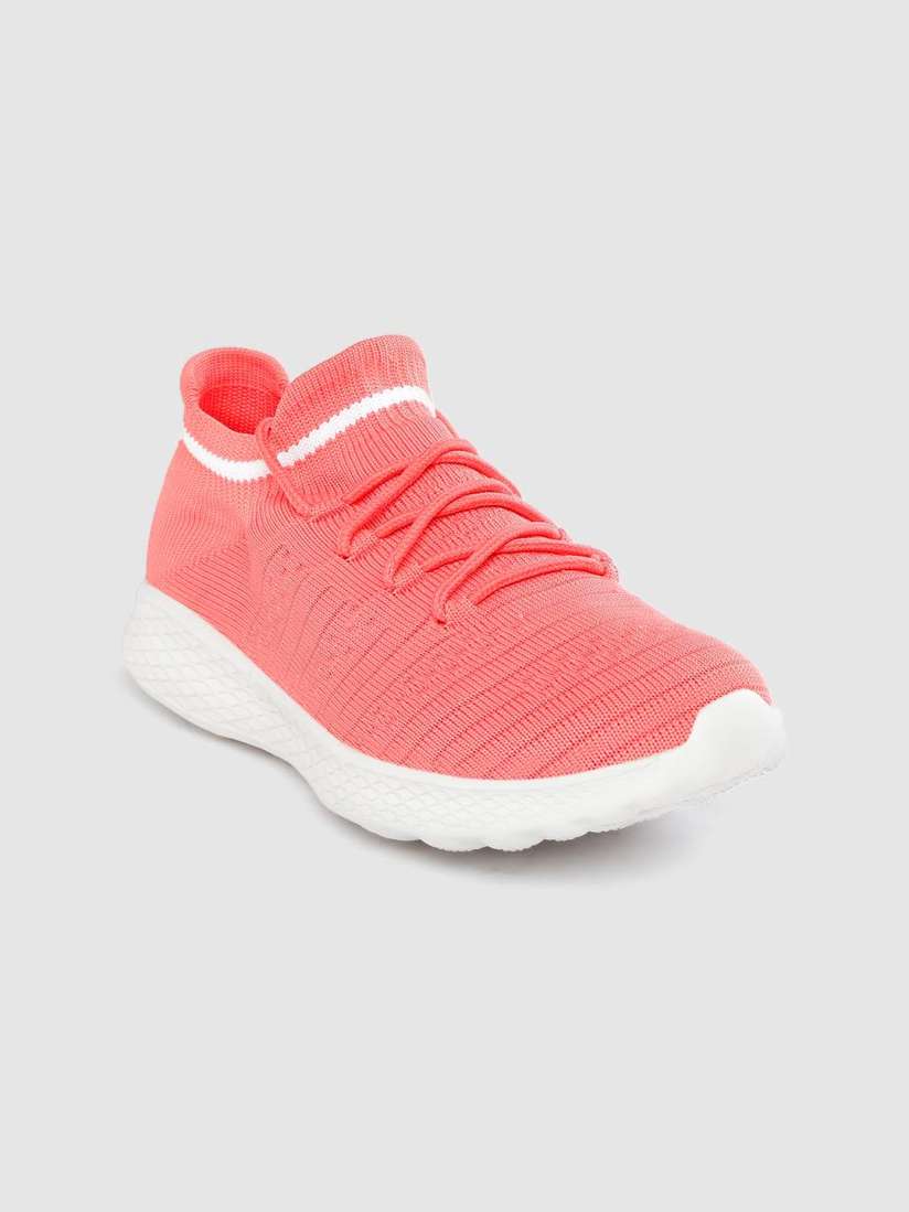 Buy Crew STREET Women Coral Pink Woven Design Sneakers Casual Shoes for Women 11520924 Myntra