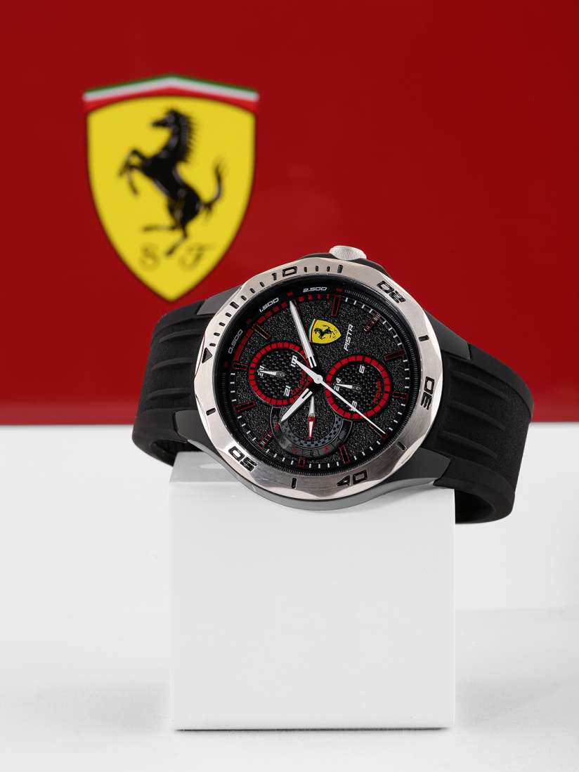 Buy SCUDERIA FERRARI Men Black Dial Black Straps Pista Analogue Watch Watches for Men 11526002 Myntra