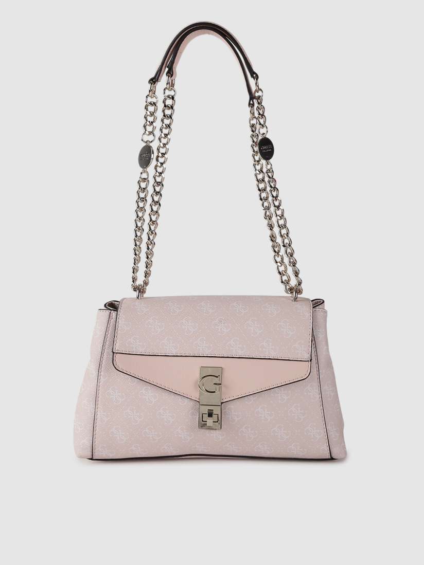 Guess handbags pink and white clearance