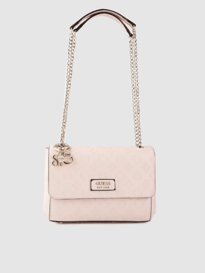 Buy GUESS Pink Textured Shoulder Bag Handbags for Women 11528536 Myntra