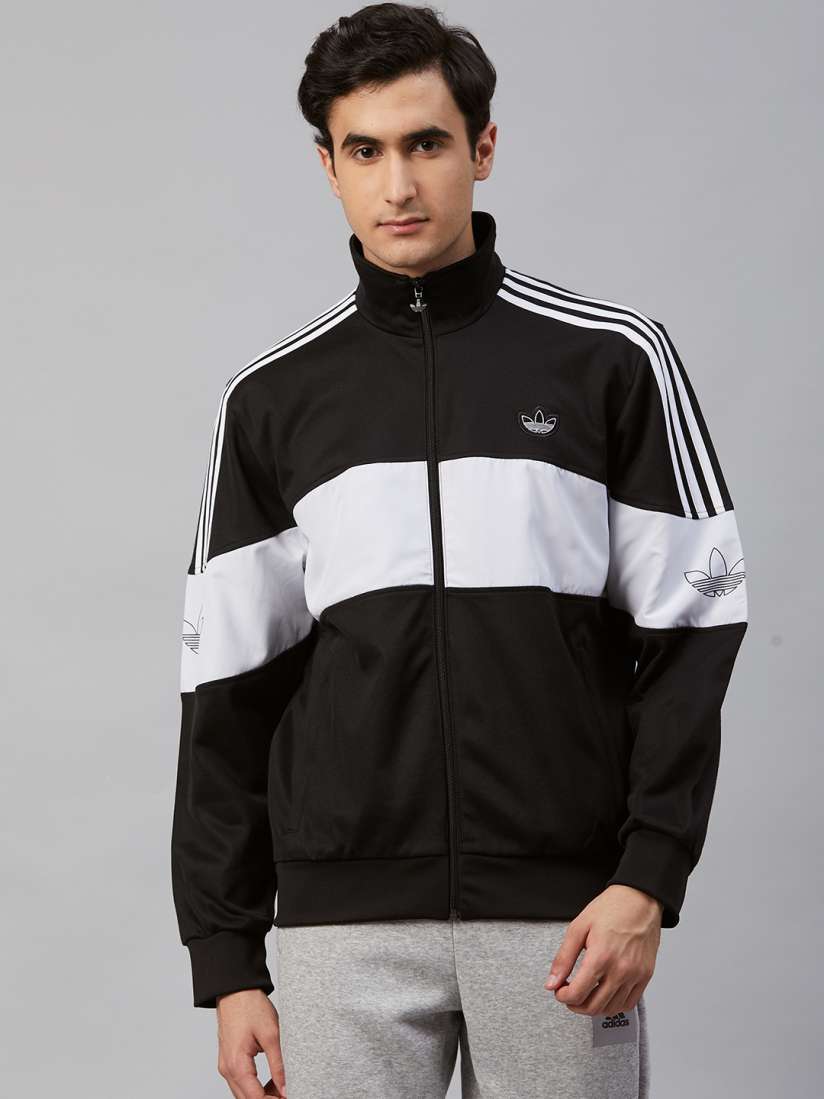 Buy ADIDAS Originals Men Black White Colourblocked Bandrix Track Jacket Jackets for Men 11528572 Myntra