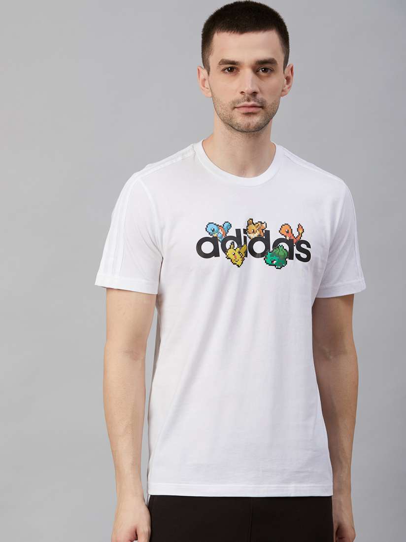 Buy ADIDAS Men White Pokemon Pixeled Printed Round Neck T Shirt Tshirts for Men 11529004 Myntra