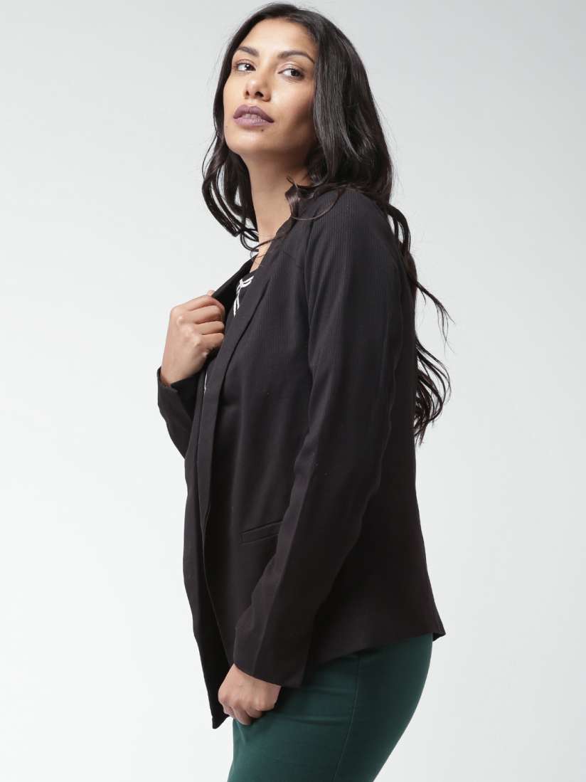 Buy FOREVER 21 Contemporary Black Jacket Jackets for Women 1152914 Myntra