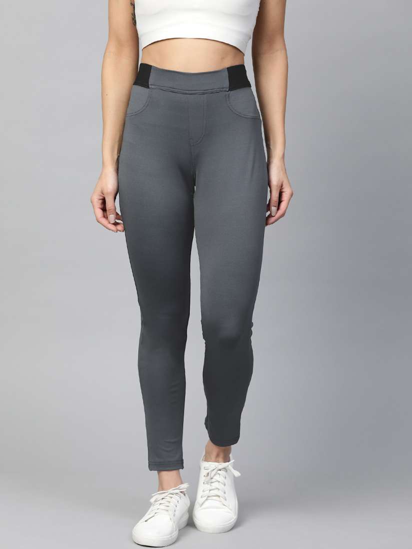 Charcoal grey jeggings clearance