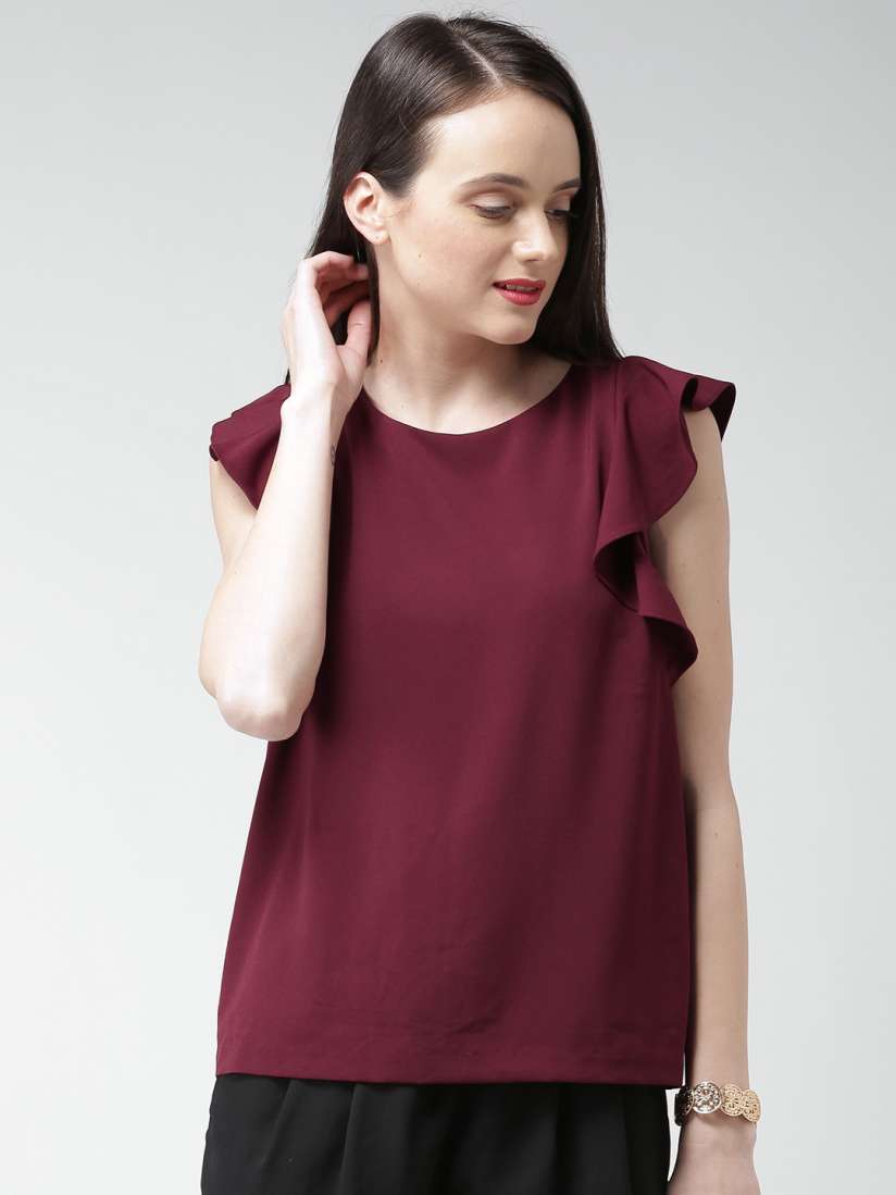Buy FOREVER 21 Women Burgundy Top Tops for Women 1153087 Myntra