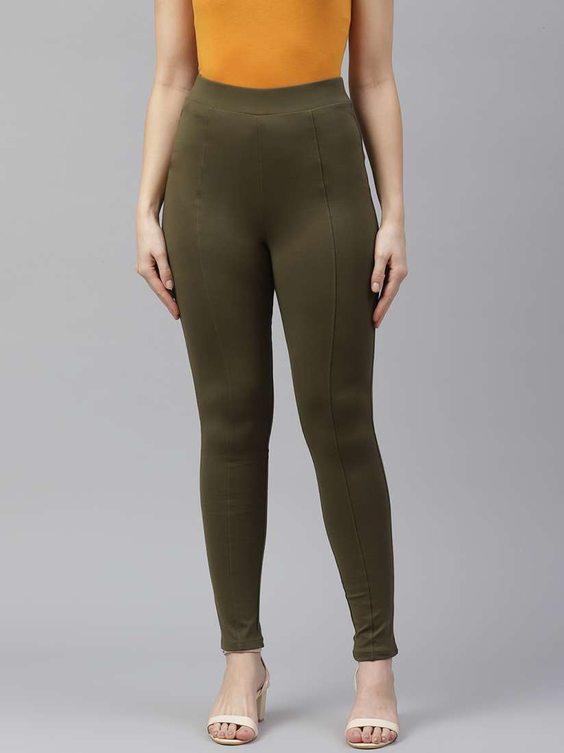 Buy Marks Spencer Women Olive Green Solid Jeggings Jeggings for Women 11531582 Myntra
