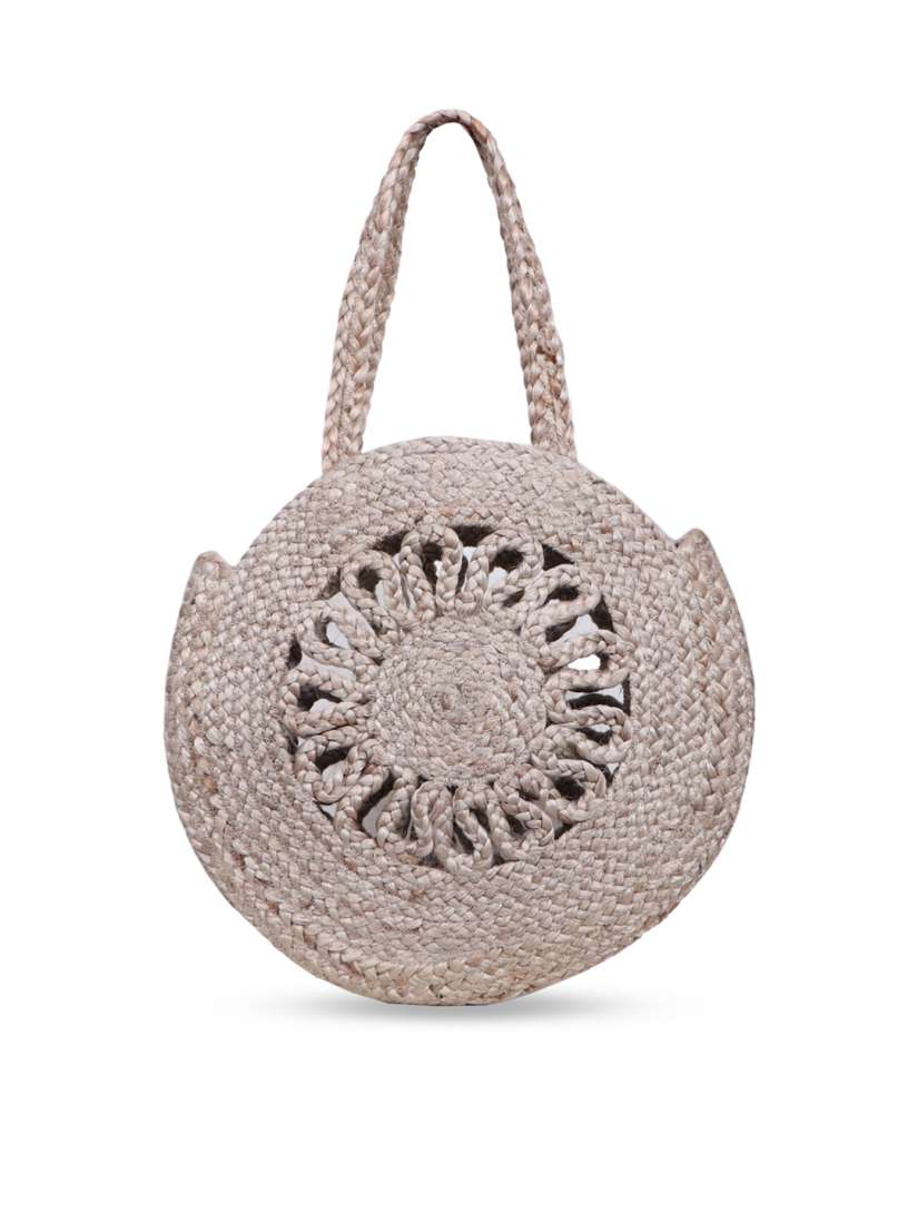 Buy Diwaah Beige Self Design Jute Shoulder Bag Handbags for Women 11542930 Myntra
